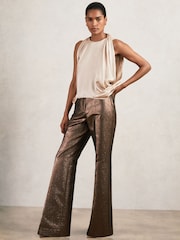 Reiss Champagne Neutral Tayah Top - Image 3 of 6