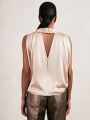 Reiss Champagne Neutral Tayah Top - Image 5 of 6