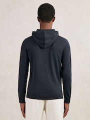 Reiss Midnight Navy Holland Hoodie - Image 4 of 6