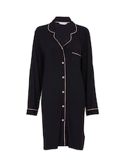 Cyberjammies Black Long Sleeve Jersey Nightshirt - Image 4 of 4