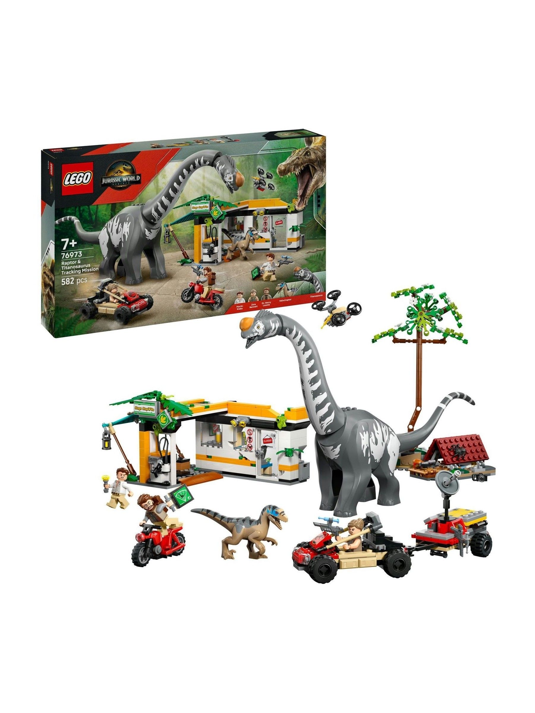 Kjøp LEGO Jurassic World Raptor Titanosaurus Sporingsoppdrag 76973