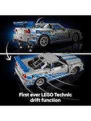 LEGO Technic 2 Fast 2 Furious Nissan Skyline GTR R34 Car Model Kit 42110 - Image 4 of 8