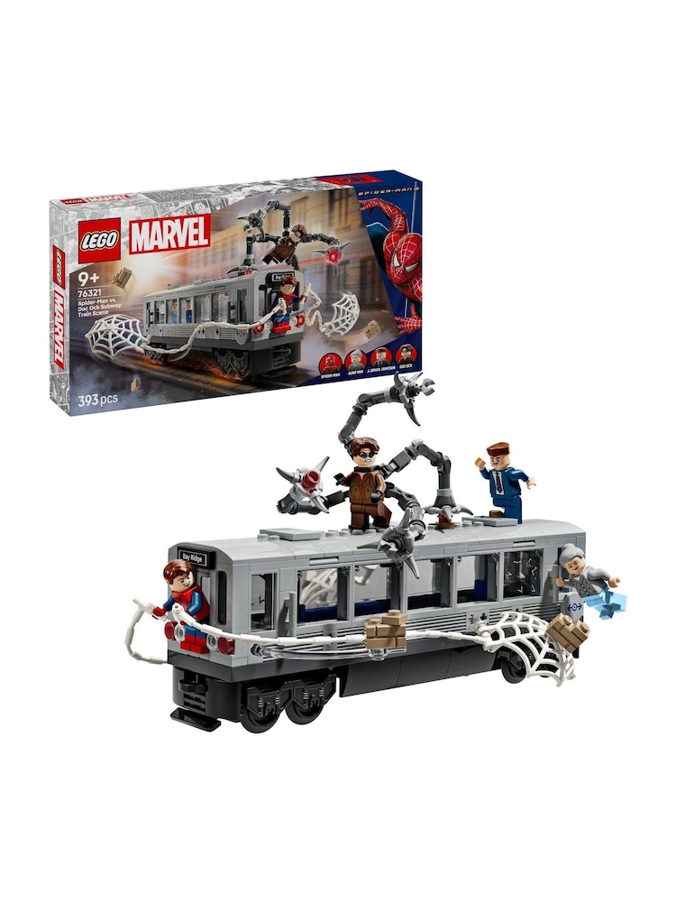 LEGO Marvel Spider-Man vs Doc Ock Subway Train Scene Building Toy 76321 - Image 1 of 9