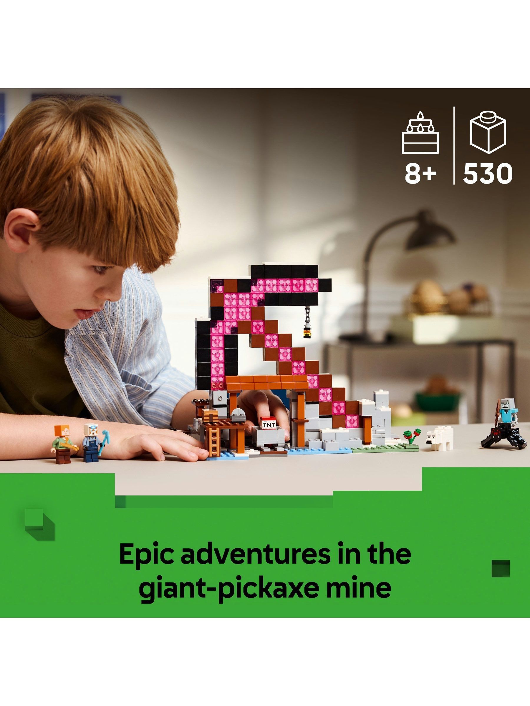 Buy LEGO Minecraft The Pickaxe Mine Interactive Toy Set 21277 from
