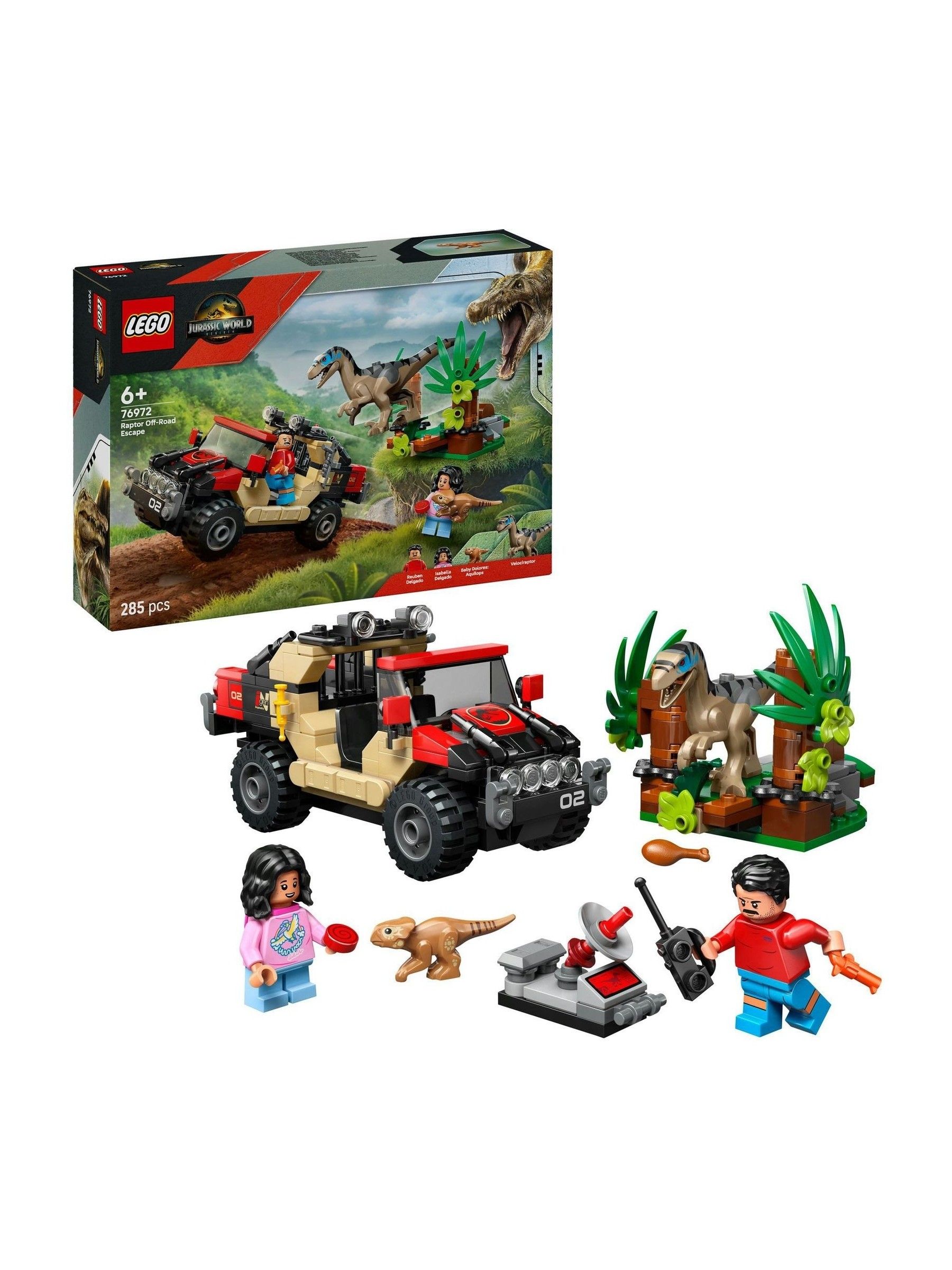 Lego Jurassic World 76972 Raptor Off-Road Escape for Ages 6 and Up - Image 15