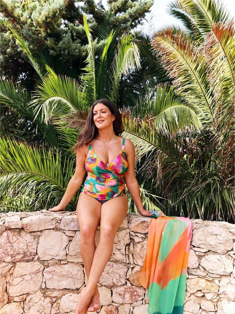 Seaspray Green Provence Mock Wrap Swimsuit - Image 1 of 5