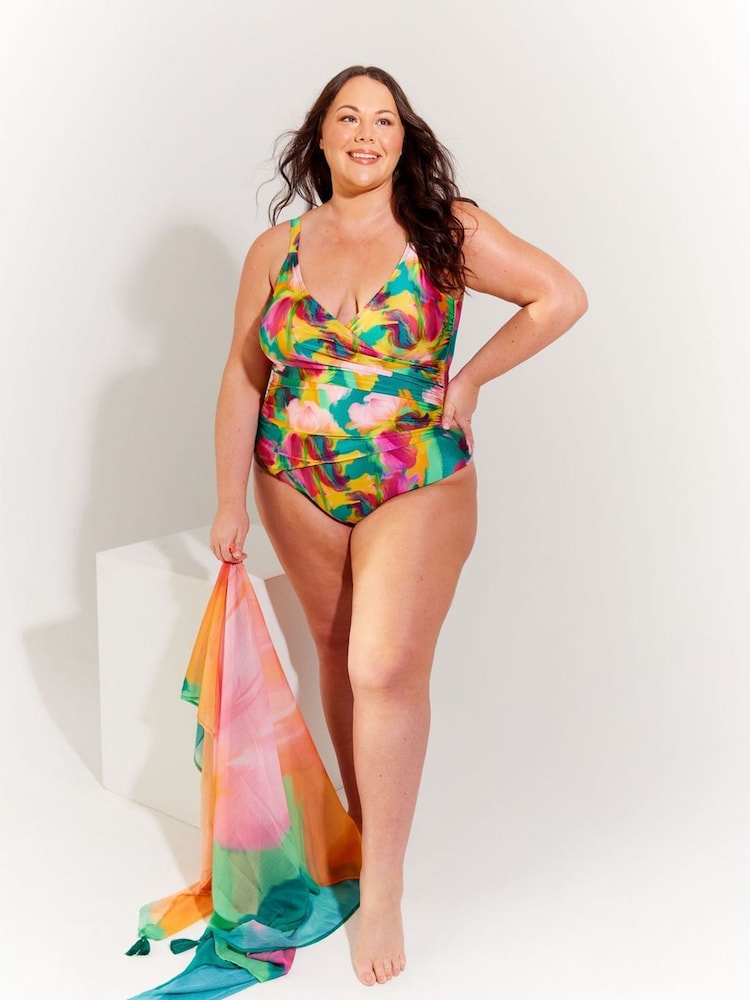 Seaspray Green Provence Mock Wrap Swimsuit - Image 4 of 5