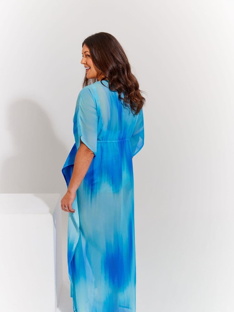 Seaspray Blue Corsica Maxi Kaftan - Image 2 of 5