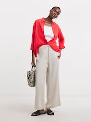 JD Williams Pink 100% Cotton Relaxed Shirt - Image 4 of 4