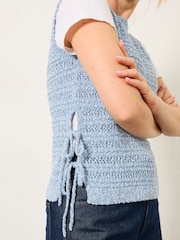FatFace Willa Chambray Blue Knitted Tank - Image 4 of 6