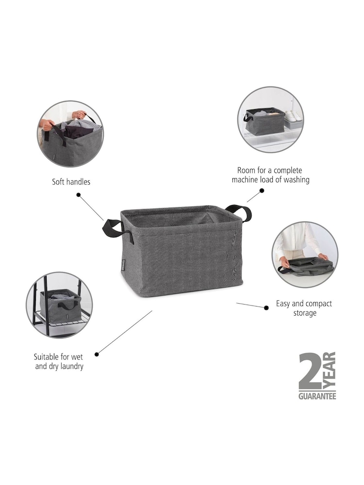 Brabantia Pepper Black Foldable Laundry Basket - Image 2 of 6