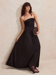 Ro&Zo Black Jersey Bandeau Dress - Image 1 of 6