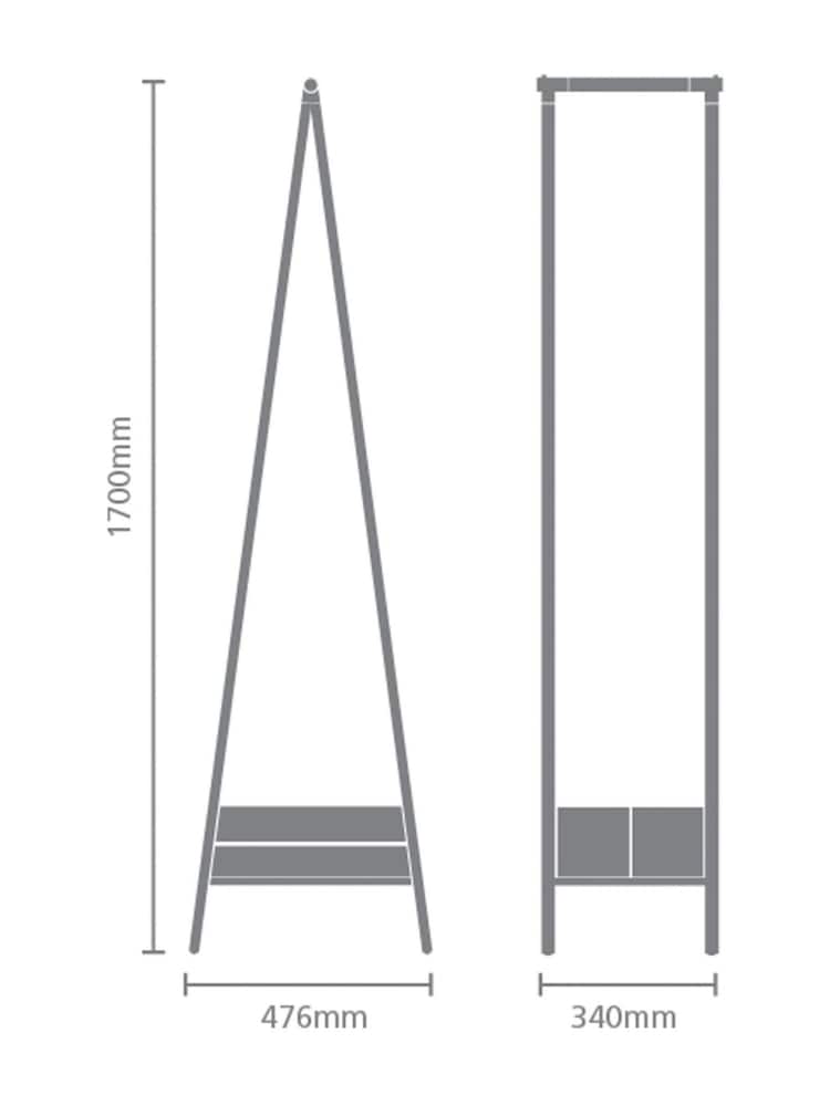 Brabantia White Linn Clothes Compact Rack - Image 6 of 6