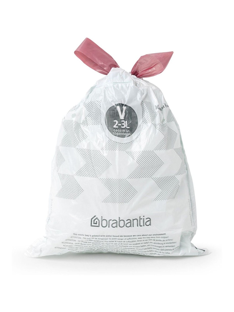 Brabantia White 200 Pack Perfect Fit Code V 2-3 Litres Bin Bags - Image 2 of 4