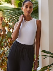 Ro&Zo Cheesecloth Wide Leg 100% Cotton Trousers - Image 2 of 6