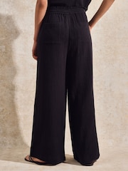 Ro&Zo Cheesecloth Wide Leg 100% Cotton Trousers - Image 5 of 6