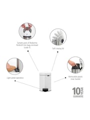 Brabantia White NewIcon Pedal Bin - Image 2 of 5