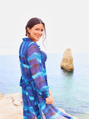 Seaspray Blue Nile Printed Maxi Shirt - Image 4 of 5