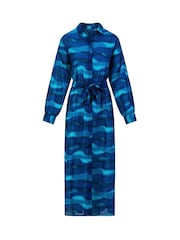 Seaspray Blue Nile Printed Maxi Shirt - Image 5 of 5