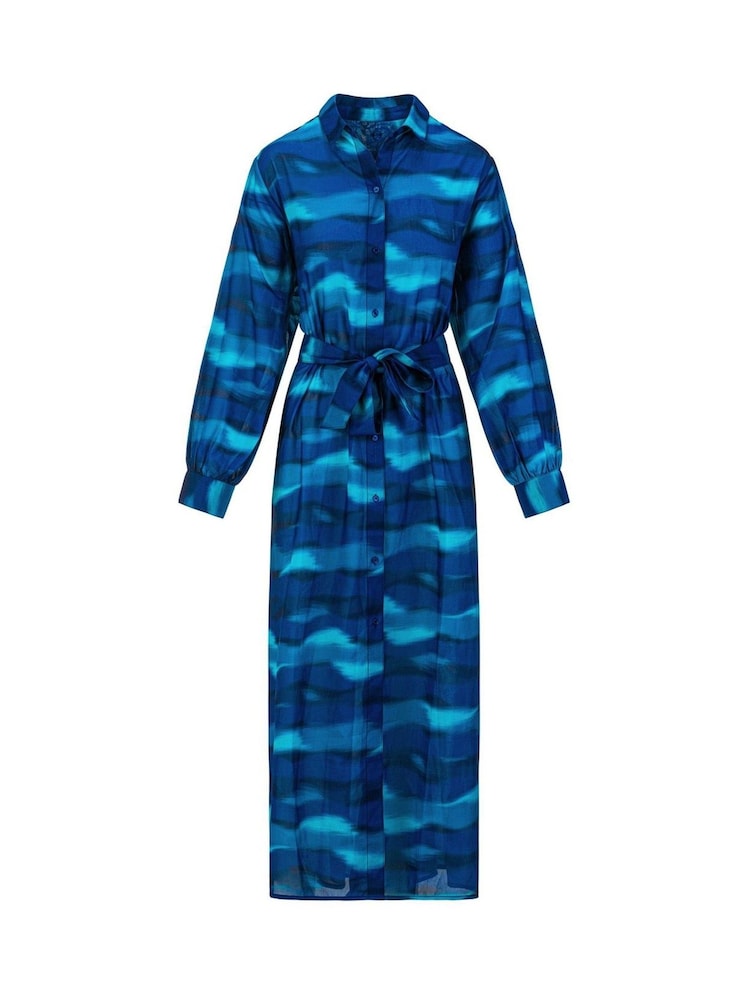 Seaspray Blue Nile Printed Maxi Shirt - Image 5 of 5