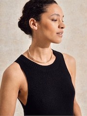 Ro&Zo Black Knit Halterneck Maxi Dress - Image 4 of 7