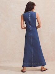 Ro&Zo Blue Denim V-Neck Maxi Dress - Image 5 of 5
