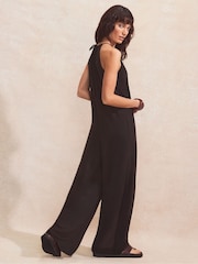 Ro&Zo Black Wide Leg Jersey Jumpsuit - Image 5 of 5