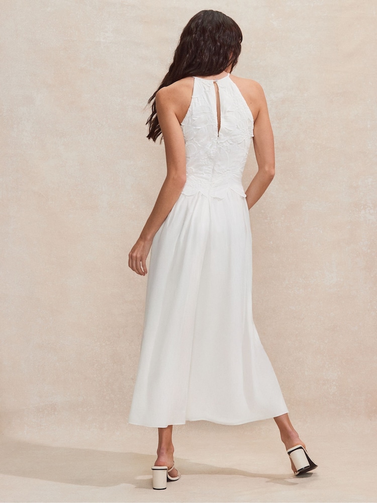 Ro&Zo White 100% Cotton Marina Floral Cutwork Dress - Image 1 of 5