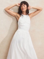 Ro&Zo White 100% Cotton Marina Floral Cutwork Dress - Image 5 of 5