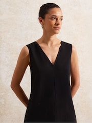Ro&Zo Black V-Neck Blend Midi Dress - Image 4 of 5