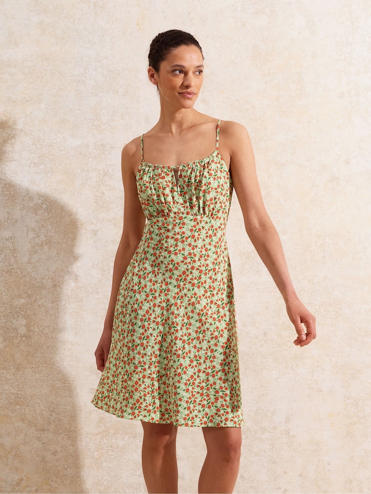 Ro&Zo Red Ditsy Floral Mini Dress - Image 1 of 4