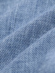 Blue Tailored Fit Linen Blend Texture Suit Jacket - Image 5 of 6