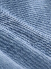 Blue Tailored Fit Linen Blend Texture Suit Trousers - Image 5 of 5