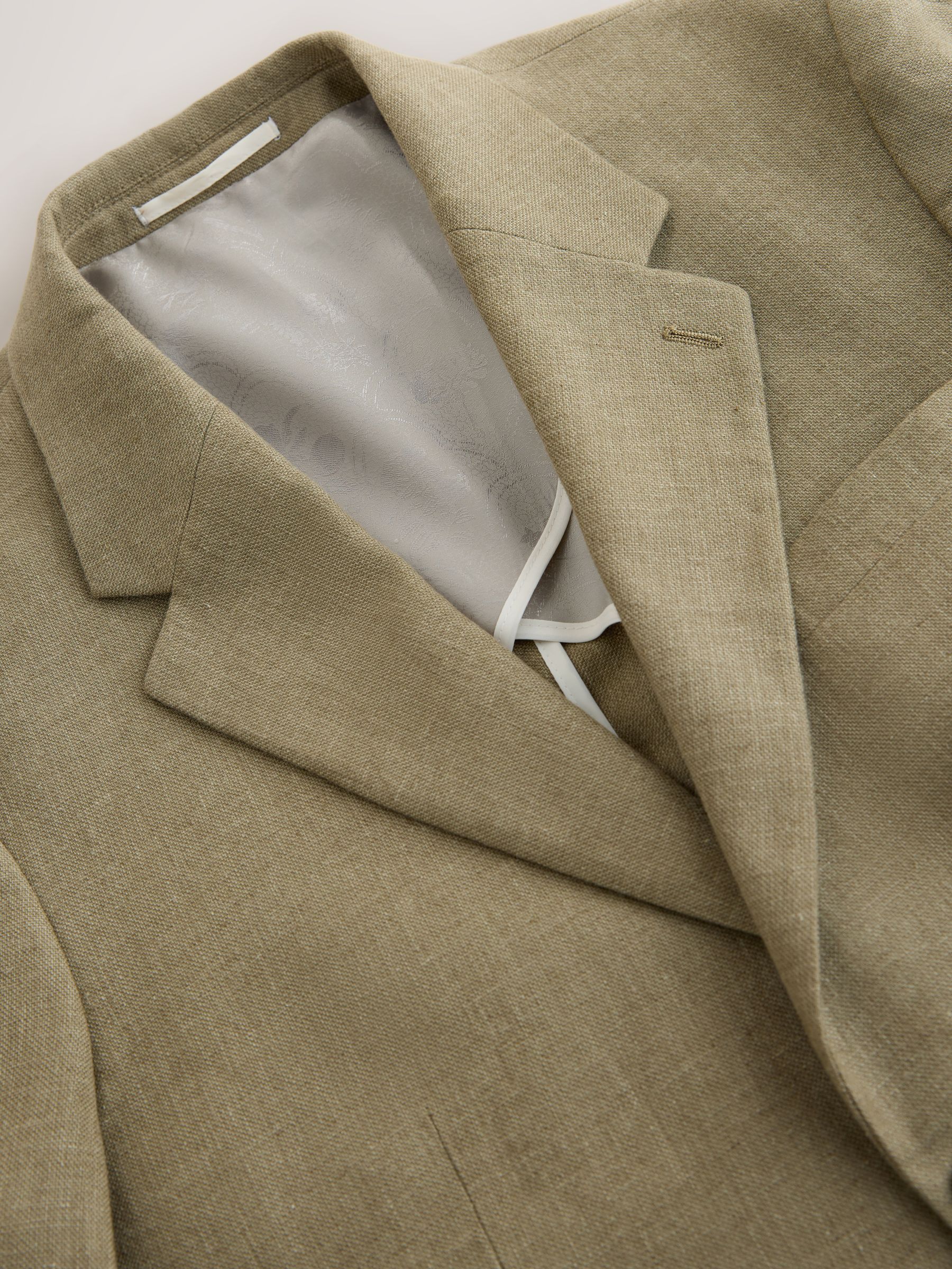Buy Green Tailored Fit Linen Blend Texture Suit Jacket from Next USA