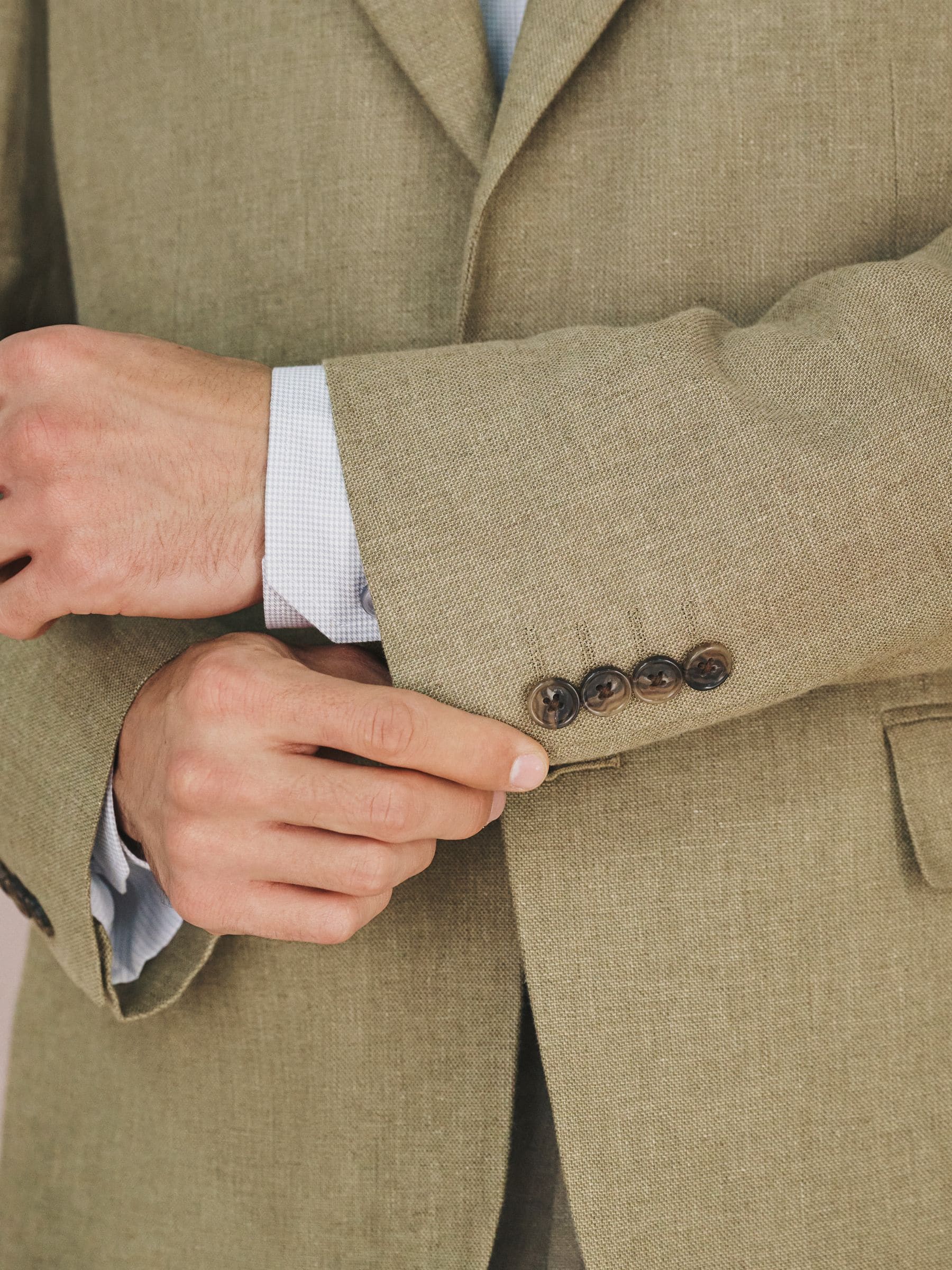 Buy Green Tailored Fit Linen Blend Texture Suit Jacket from Next USA