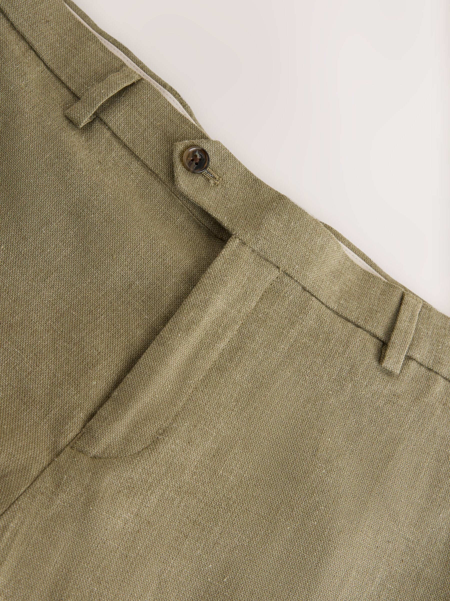 Buy Green Tailored Fit Linen Blend Texture Suit Trousers from Next USA