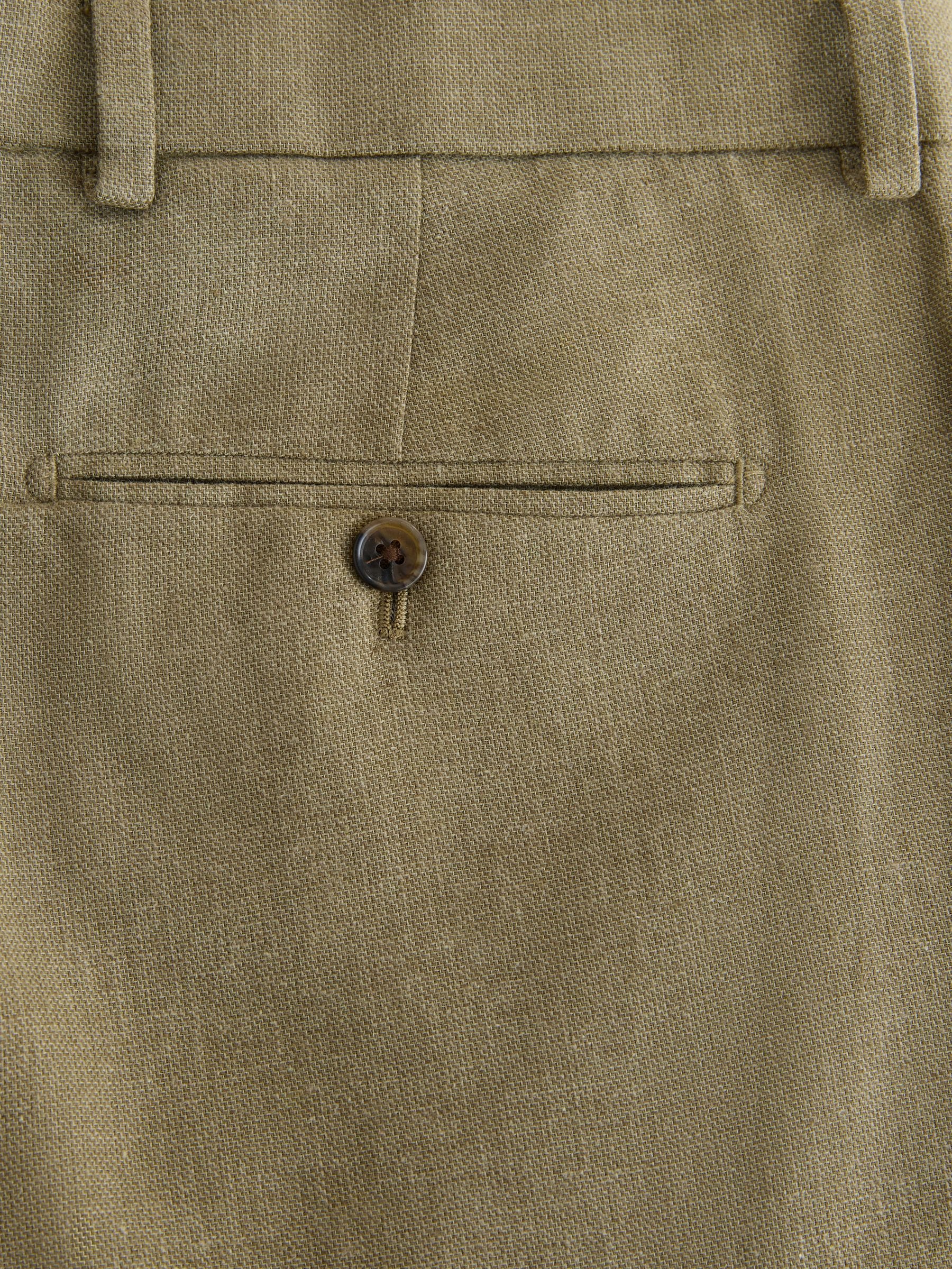 Buy Green Tailored Fit Linen Blend Texture Suit Trousers from Next USA