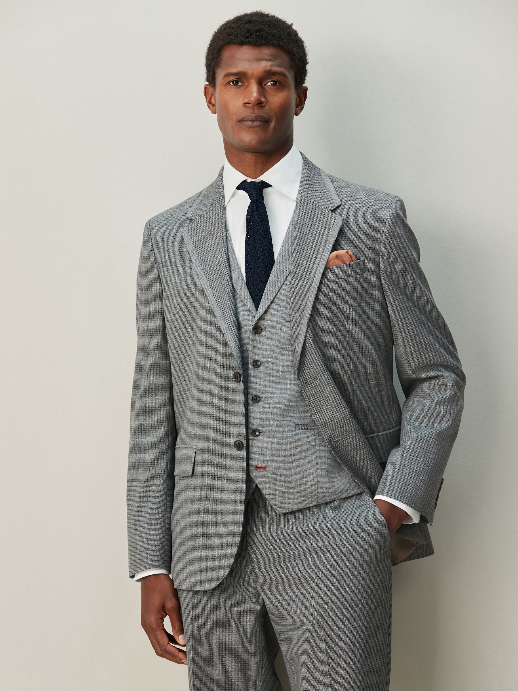 Soffitto 美品 グレー テーラードジャケット Buy Grey Regular Fit Contrast Fabric Detail Suit Jacket from Next USA