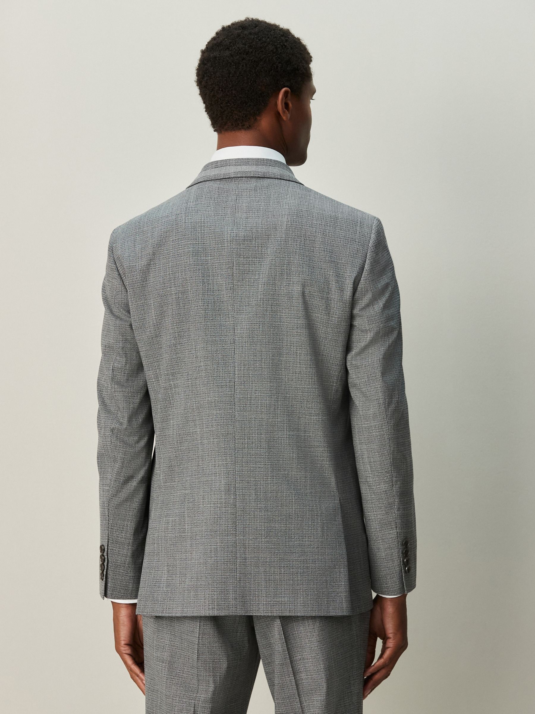 Buy Grey Regular Fit Contrast Fabric Detail Suit Jacket from Next USA