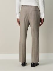 Neutral Regular Fit Contrast Fabric Detail Suit Trousers - Image 3 of 11
