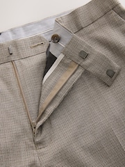 Neutral Regular Fit Contrast Fabric Detail Suit Trousers - Image 9 of 11