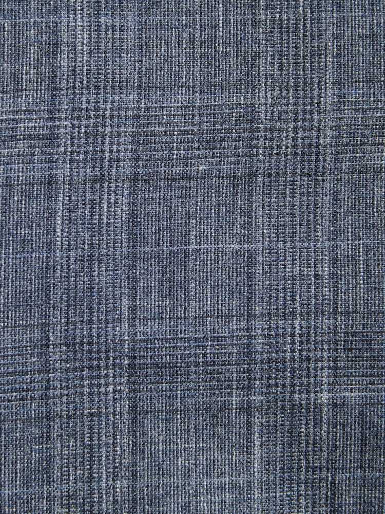 Navy Blue Regular Fit Trimmed Check Suit Jacket - Image 11 of 11 Navy Blue Regular Fit Trimmed Check Suit Jacket - Image 11 of 11