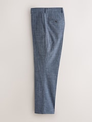 أزرق داكن أزرق - بدلة مربعات بحلية على الطرف تلبيس قياسي: البنطلون - صورة 6 من 9