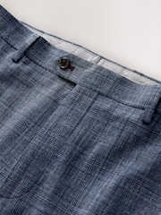 أزرق داكن أزرق - بدلة مربعات بحلية على الطرف تلبيس قياسي: البنطلون - صورة 7 من 9