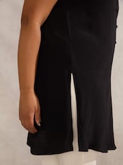 Live Unlimited Black Petite Button Split Front Tunic - Image 5 of 5