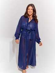Seaspray Nile Maxi Shirt In Navy - Image 2 of 4
