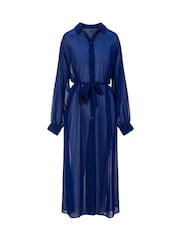 Seaspray Nile Maxi Shirt In Navy - Image 4 of 4