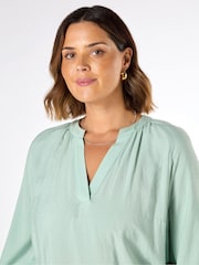 Blusa de manga curta em cambraia Live Unlimited - Imagem 3 de 4
