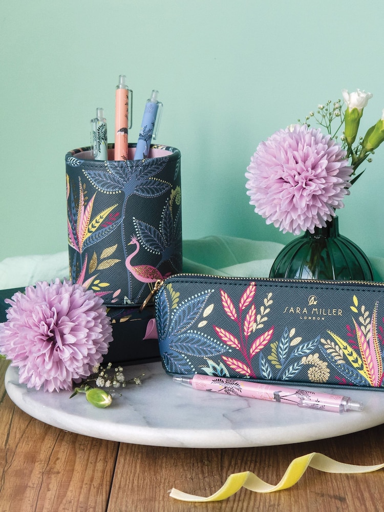 Sara Miller Navy Blue Savannah Pen Holder & Letter Organiser Rack - Image 2 of 6 Sara Miller Navy Blue Savannah Pen Holder & Letter Organiser Rack - Image 2 of 6