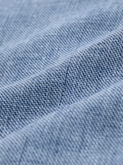 Blue Linen Blend Texture Suit Waistcoat - Image 10 of 10